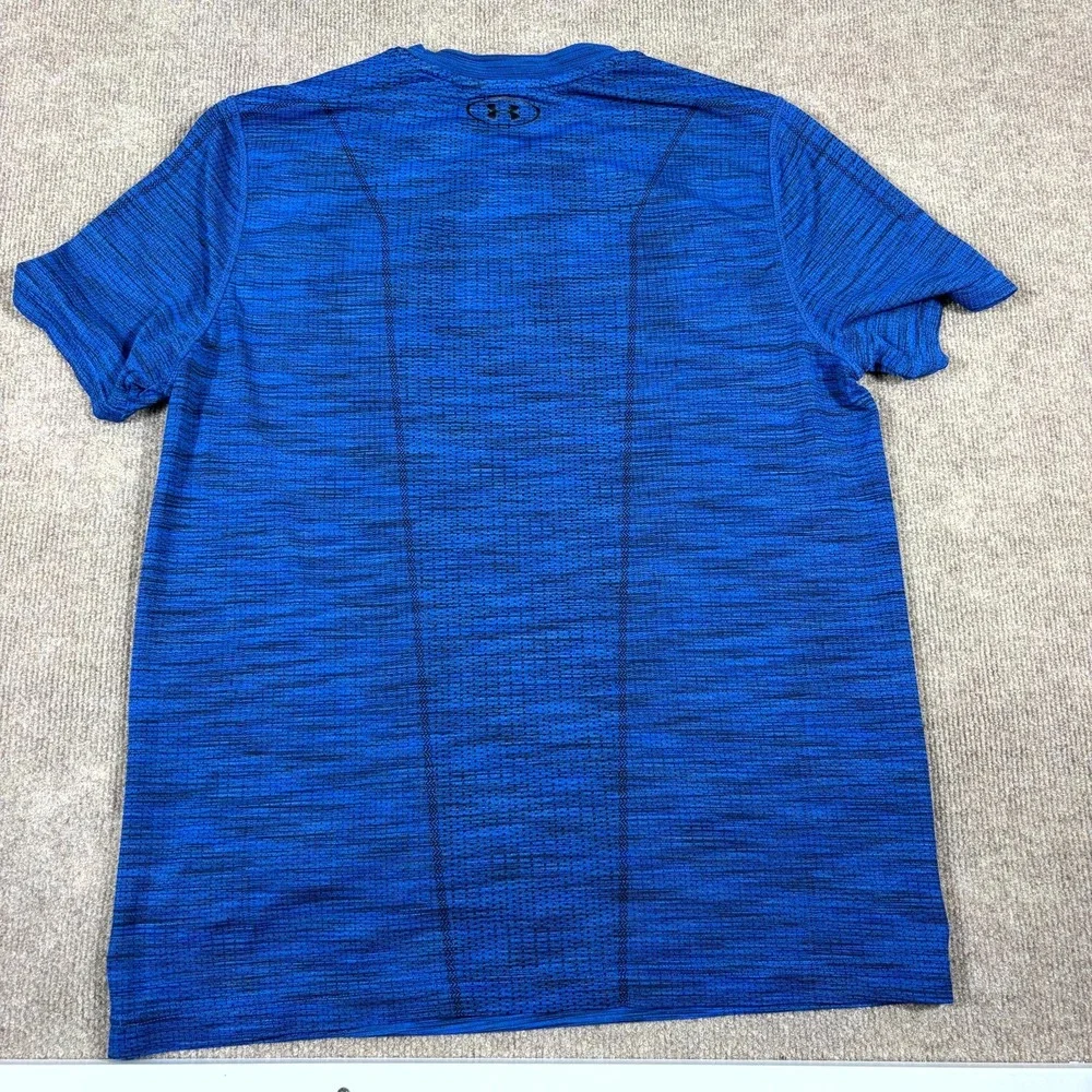 Under Armour Vanish Seamless Novelty T-Shirt Men Medium Blue Space Dye Crew Neck